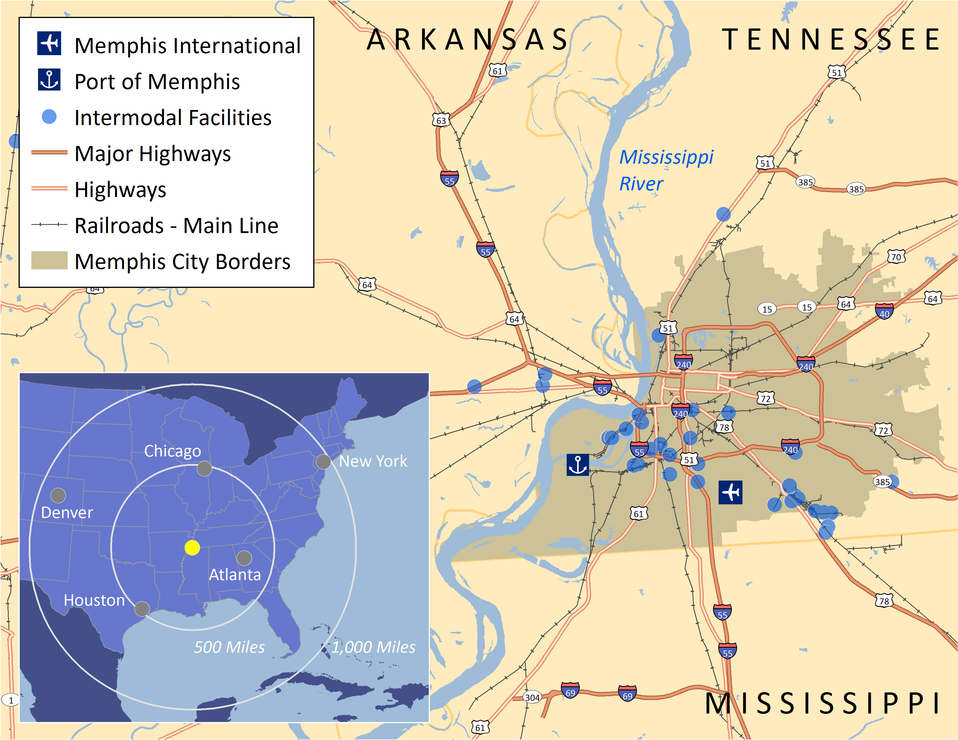 Memphis Map 