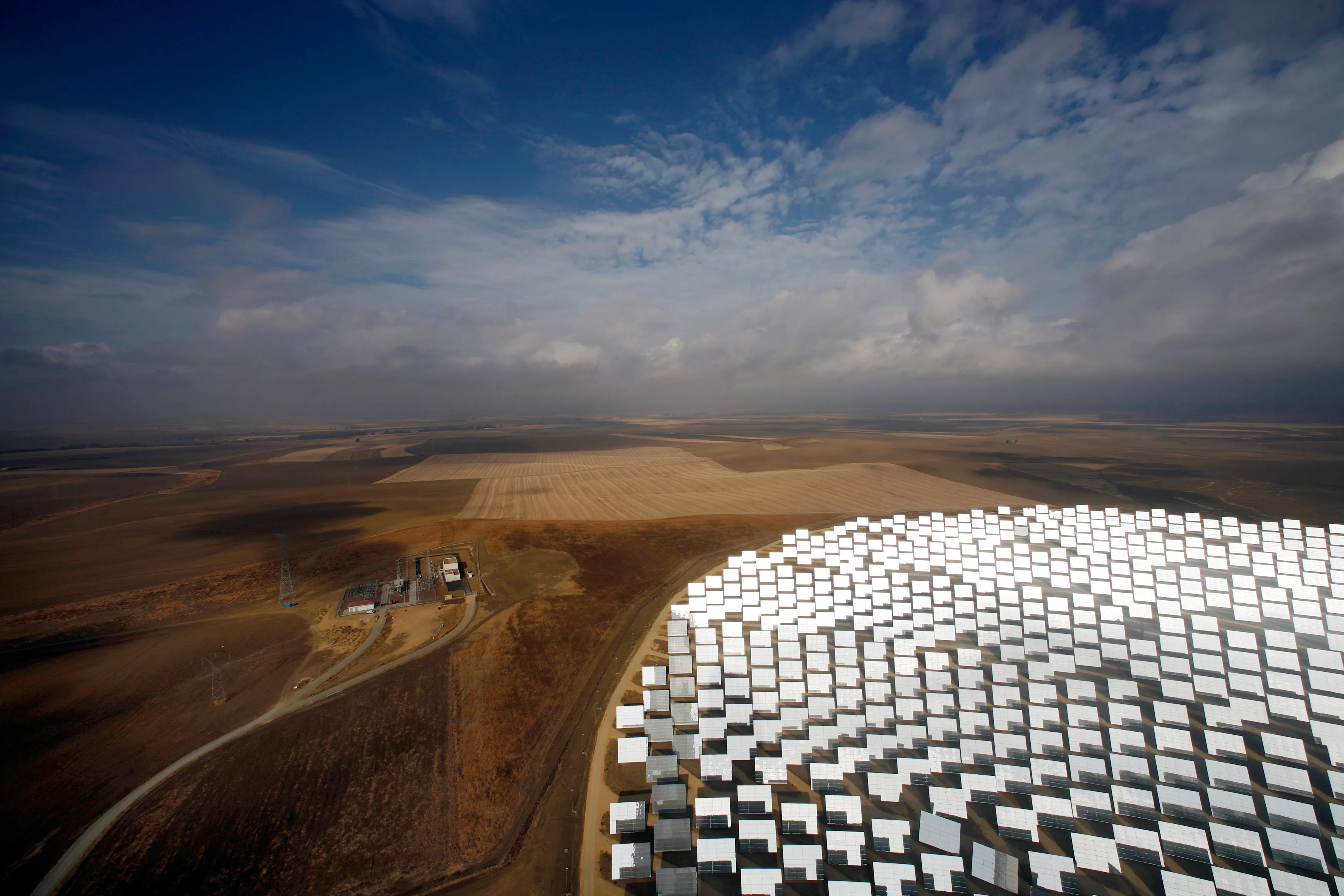 A general view of the new PS20 solar plant which was inaugurated last month at 