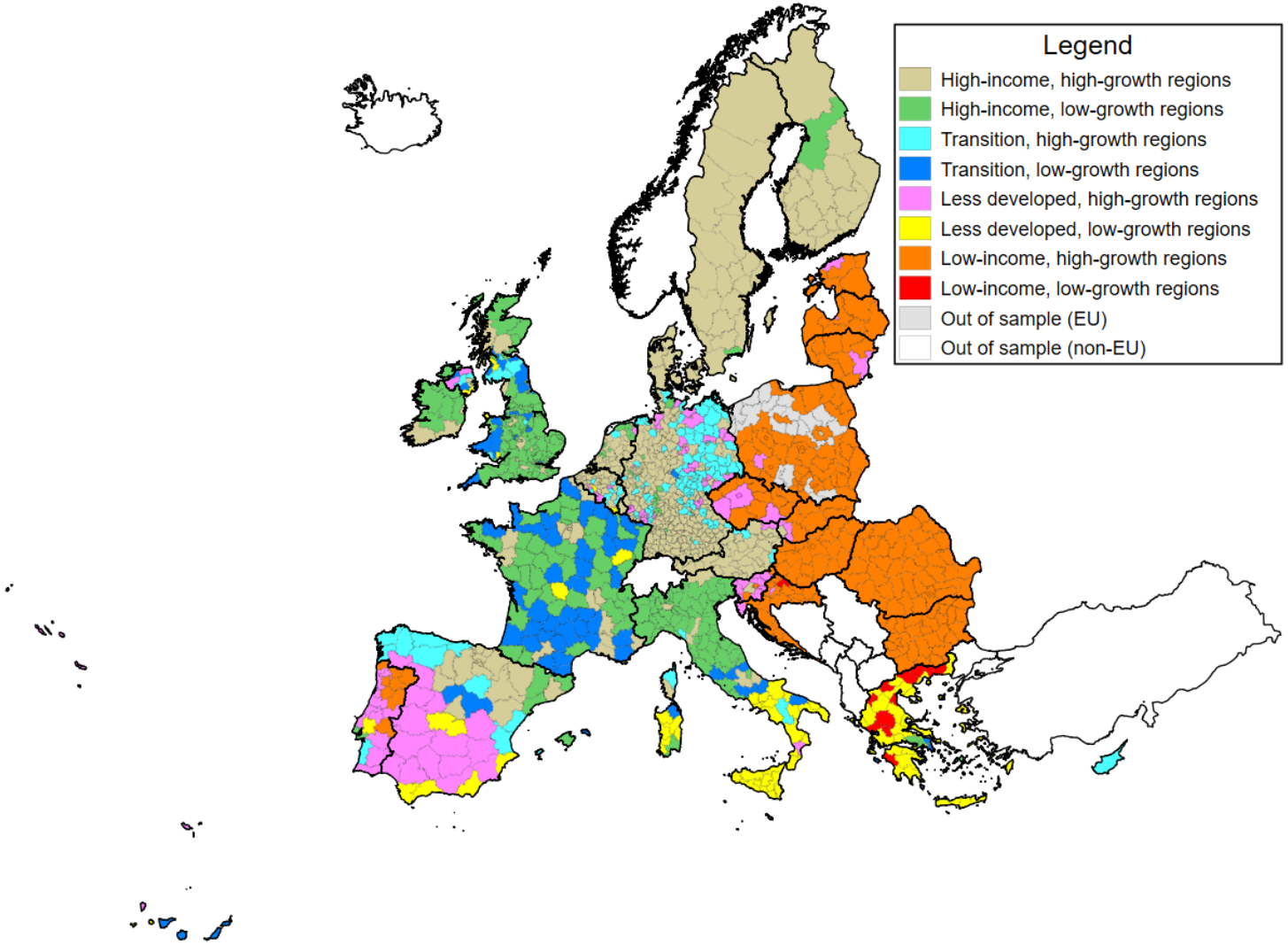 How do small regions in Europe achieve growth?