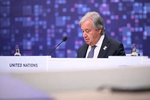 United Nations Secretary-General António Guterres attends the second day of the UK Artificial Intelligence (AI) Safety Summit at Bletchley Park, Britain, November 2, 2023.